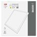 LED panel BAXXO 60×60, štvorcový prisazeny biely, 36W neutr. biela 8592920143124