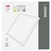 LED panel BAXXO 60×60, štvorcový prisazeny biely, 36W neutr. biela UGR 8592920143148
