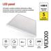 LED panel VEXXO 60×60, štvorcový biely, 33W neutrálna biela 8592920132920