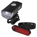 LED predné + zadné nabíjacie svietidlo na bicykel P3923, 90 lm 8592920109632