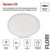 LED prisadené svietidlo FLORI okrúhle, biele, 22W, neutrálna biela 8592920132364