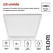 LED prisadené svietidlo FLORI štvorcový, biele, 18W, neutrálna biela 8592920132388