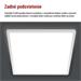 LED prisadené svietidlo FLORI štvorcový, biele, 22W, neutrálna biela 8592920132401