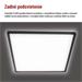 LED prisadené svietidlo FLORI štvorcový, čierné, 22W, neutrálna biela 8592920132487