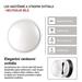 LED prisadené svietidlo, kruhové č/b 14W neutrálna biela 8592920057155