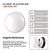 LED prisadené svietidlo, kruhové č/b 14W neutrálna biela 8592920057155