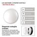 LED prisadené svietidlo, kruhové č/b 14W neutrálna biela 8592920057155