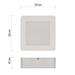LED prisadené svietidlo RUBIC, štvorcové, biele, 9W, neutrálna biela 8592920108369