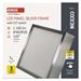 LED prisadené svietidlo, štvorec, strieborné, 12,5W, CCT 8592920109090