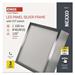 LED prisadené svietidlo, štvorec, strieborné, 12,5W, CCT 8592920109090