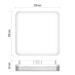 LED prisadené svietidlo TORI, štvorcové biele 15W neutr. b., IP54 8592920094204