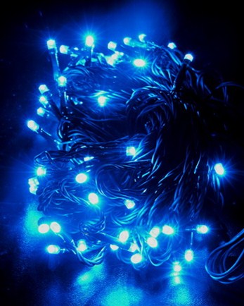 LED řetěz Solight 120 LED, 20 m, přívod 5 m, IP44, modrý 1V02-B