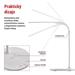 LED stolná lampa OSCAR, biela 8592920137833