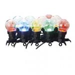 LED svetelná reťaz – 10× párty žiarovky, 5m, multicolor 8592920094013