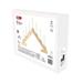 LED svietnik drevený, 29 cm, 2x AA, vnútorný, teplá biela, časovač 8592920098417