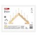 LED svietnik drevený, 29 cm, 2x AA, vnútorný, teplá biela, časovač 8592920098417