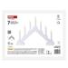 LED svietnik drevený biely, 29 cm, 2x AA, vnútorný, teplá biela, časovač 8592920098431