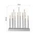 LED svietnik strieborný, 28,5 cm, 3x AA, vnútorný, teplá biela, časovač 8592920093238