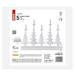 LED svietnik – vianočné stromy so sviečkami, 24 cm, 2x AA, vnútorný, teplá biela, časovač 8592920110904