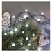 LED vianočná cherry reťaz – guličky, 20 m, vonkajšia aj vnútorná, studená biela, programy 8592920096116