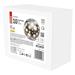 LED vianočná sklenená guľa – vločky, 12 cm, 3x AA, vnútorný, teplá biela, časovač 8592920122068