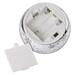 LED vianočná sklenená guľa – vločky, 12 cm, 3x AA, vnútorný, teplá biela, časovač 8592920122068