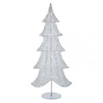 LED vianočný 3D stromček, 90 cm, vnútorný, studená biela, časovač 8592920093870