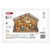 LED vianočný betlehem drevený, 19 cm, 3x AA, vnútorný, teplá biela, časovač 8592920098080