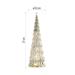 LED vianočný sklenený stromček, 27 cm, 2x AA, vnútorný, teplá biela, časovač 8592920135082