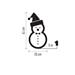 LED vianočný snehuliak, 61 cm, vonkajší aj vnútorný, studená biela, časovač 8592920093900