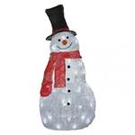 LED vianočný snehuliak, 61 cm, vonkajší aj vnútorný, studená biela, časovač 8592920093900