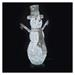 LED vianočný snehuliak ratanový, 82 cm, vnútorný, studená biela, časovač 8592920122112