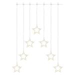 LED vianočný záves – 7 hviezd, 67x125 cm, vonkajší aj vnútorný, teplá biela 8592920121948