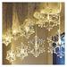 LED vianočný záves – snehové vločky, 84 cm, vnútorný, teplá biela 8592920104453