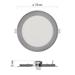 LED vstavané svietidlo NEXXO, kruhové, strieborné, 12W, CCT 8592920108581
