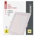 LED vstavané svietidlo NEXXO, štvorec, biely, 12W, teplá biela 8592920108802