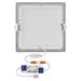 LED vstavané svietidlo NEXXO, štvorec, strieborné, 18W, CCT 8592920109083