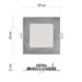 LED vstavané svietidlo NEXXO, štvorec, strieborné, 7W, CCT 8592920109021