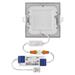 LED vstavané svietidlo NEXXO, štvorec, strieborné, 7W, CCT 8592920109021
