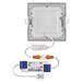 LED vstavané svietidlo NEXXO, štvorec, strieborné, 7W, CCT 8592920109021