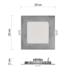 LED vstavané svietidlo NEXXO, štvorec, strieborné, 7W, CCT 8592920109021