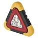 LED výstražný trojuholník, dobíjateľný, COB LED + červená LED 8592920150276