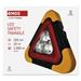 LED výstražný trojuholník, dobíjateľný, COB LED + červená LED 8592920150276