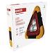 LED výstražný trojuholník, dobíjateľný, COB LED + červená LED 8592920150276