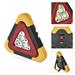 LED výstražný trojuholník, dobíjateľný, COB LED + červená LED 8592920150276