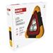 LED výstražný trojuholník, dobíjateľný, COB LED + červená LED 8592920150276
