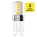 LED žiarovka Classic JC / G9 / 2,5 W (32 W) / 350 lm / teplá biela