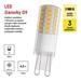 LED žiarovka Classic JC / G9 / 4,3 W (48 W) / 600 lm / Teplá biela