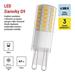 LED žiarovka Classic JC / G9 / 4,9 W (60 W) / 806 lm / Studená biela 8592920150740