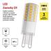LED žiarovka Classic JC / G9 / 4,9 W (60 W) / 806 lm / Teplá biela 8592920150689